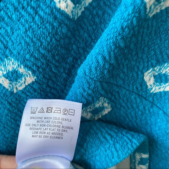 Anthropologie Postage Stamp Blue Peplum - Picture 6 of 7